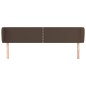vidaXL Cabecero de cuero sintético marrón 203x23x78/88 cm vidaXL Cabecero de cuero sintético marrón 203x23x78/88 cm
