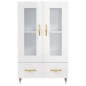 vidaXL Aparador alto madera de ingeniería blanco brillo 69,5x31x115 cm vidaXL Aparador alto madera de ingeniería blanco brillo 69,5x31x115 cm