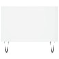 vidaXL Mesa de centro madera contrachapada blanco brillo 102x50x40 cm