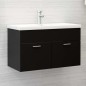 vidaXL Mueble con lavabo madera de ingeniería negro vidaXL Mueble con lavabo madera de ingeniería negro