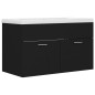 vidaXL Mueble con lavabo madera de ingeniería negro vidaXL Mueble con lavabo madera de ingeniería negro