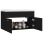 vidaXL Mueble con lavabo madera de ingeniería negro vidaXL Mueble con lavabo madera de ingeniería negro