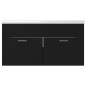 vidaXL Mueble con lavabo madera de ingeniería negro vidaXL Mueble con lavabo madera de ingeniería negro