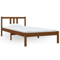 vidaXL Estructura de cama madera maciza marrón miel 90x200 cm