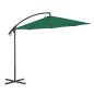 vidaXL Sombrilla voladiza voladiza con poste de acero 300 cm verde vidaXL Sombrilla voladiza voladiza con poste de acero 300 cm verde