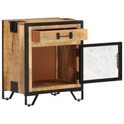 vidaXL Mesita de noche madera maciza de mango sin tratar 43x30x51 cm