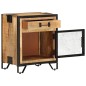 vidaXL Mesita de noche madera maciza de mango sin tratar 43x30x51 cm vidaXL Mesita de noche madera maciza de mango sin tratar 43x30x51 cm