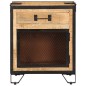 vidaXL Mesita de noche madera maciza de mango sin tratar 43x30x51 cm vidaXL Mesita de noche madera maciza de mango sin tratar 43x30x51 cm