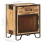 vidaXL Mesita de noche madera maciza de mango sin tratar 43x30x51 cm vidaXL Mesita de noche madera maciza de mango sin tratar 43x30x51 cm