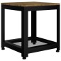 vidaXL Mesita auxiliar MDF y hierro marrón claro y negro 40x40x45 cm vidaXL Mesita auxiliar MDF y hierro marrón claro y negro 40x40x45 cm