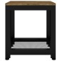 vidaXL Mesita auxiliar MDF y hierro marrón claro y negro 40x40x45 cm vidaXL Mesita auxiliar MDF y hierro marrón claro y negro 40x40x45 cm