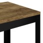 vidaXL Mesita auxiliar MDF y hierro marrón claro y negro 40x40x45 cm vidaXL Mesita auxiliar MDF y hierro marrón claro y negro 40x40x45 cm