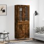 vidaXL Aparador alto madera contrachapada roble ahumado 69,5x34x180 cm vidaXL Aparador alto madera contrachapada roble ahumado 69,5x34x180 cm
