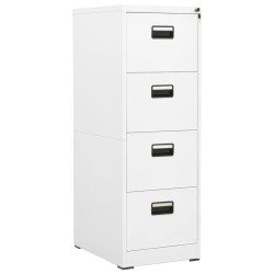 vidaXL Armario archivador de acero blanco 46x62x133 cm