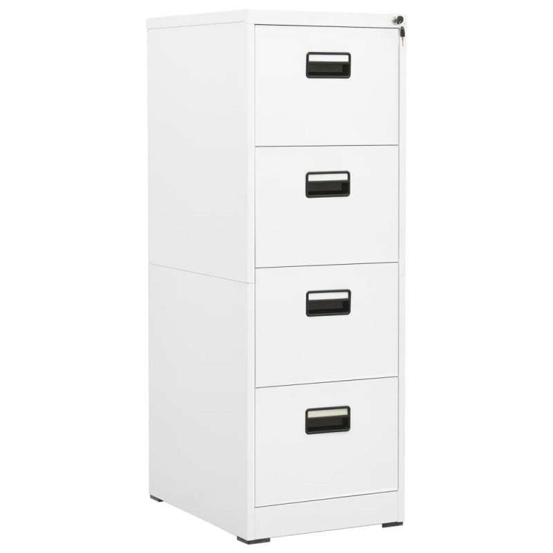 vidaXL Armario archivador de acero blanco 46x62x133 cm vidaXL Armario archivador de acero blanco 46x62x133 cm