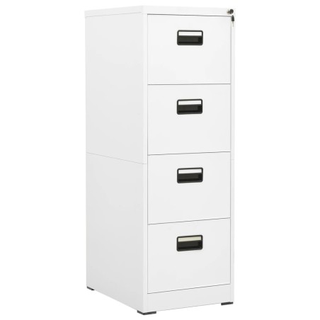 vidaXL Armario archivador de acero blanco 46x62x133 cm