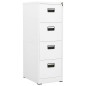vidaXL Armario archivador de acero blanco 46x62x133 cm vidaXL Armario archivador de acero blanco 46x62x133 cm