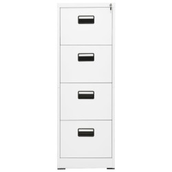 vidaXL Armario archivador de acero blanco 46x62x133 cm