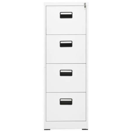 vidaXL Armario archivador de acero blanco 46x62x133 cm