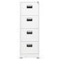 vidaXL Armario archivador de acero blanco 46x62x133 cm vidaXL Armario archivador de acero blanco 46x62x133 cm
