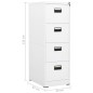 vidaXL Armario archivador de acero blanco 46x62x133 cm vidaXL Armario archivador de acero blanco 46x62x133 cm