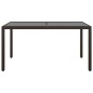 vidaXL Mesa jardín vidrio templado ratán sintético marrón 150x90x75 cm vidaXL Mesa jardín vidrio templado ratán sintético marrón 150x90x75 cm