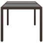 vidaXL Mesa jardín vidrio templado ratán sintético marrón 150x90x75 cm vidaXL Mesa jardín vidrio templado ratán sintético marrón 150x90x75 cm