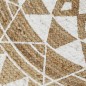 vidaXL Alfombra de yute tejida a mano con estampado blanco 120 cm vidaXL Alfombra de yute tejida a mano con estampado blanco 120 cm