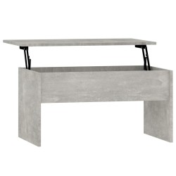 vidaXL Mesa de centro contrachapada gris hormigón 80x50,5x41,5 cm