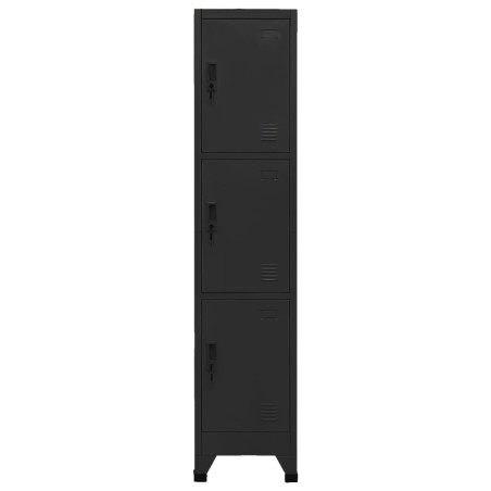 vidaXL Taquilla de acero negro 38x45x180 cm