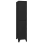 vidaXL Taquilla de acero negro 38x45x180 cm