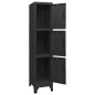 vidaXL Taquilla de acero negro 38x45x180 cm