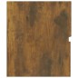 vidaXL Mueble lavabo madera contrachapada roble ahumado 90x38,5x45cm