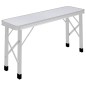 vidaXL Mesa de camping plegable con 2 bancos aluminio blanco vidaXL Mesa de camping plegable con 2 bancos aluminio blanco