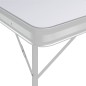 vidaXL Mesa de camping plegable con 2 bancos aluminio blanco vidaXL Mesa de camping plegable con 2 bancos aluminio blanco