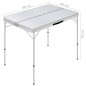 vidaXL Mesa de camping plegable con 2 bancos aluminio blanco vidaXL Mesa de camping plegable con 2 bancos aluminio blanco