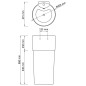 vidaXL Lavabo redondo de cerámica con orificio de grifo/desagüe negr vidaXL Lavabo redondo de cerámica con orificio de grifo/desagüe negr