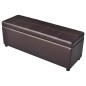 vidaXL Banco largo de almacenamiento de madera marrón vidaXL Banco largo de almacenamiento de madera marrón