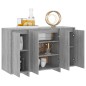 vidaXL Aparador de madera de ingeniería gris Sonoma 120x41x75 cm vidaXL Aparador de madera de ingeniería gris Sonoma 120x41x75 cm
