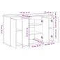 vidaXL Aparador de madera de ingeniería gris Sonoma 120x41x75 cm vidaXL Aparador de madera de ingeniería gris Sonoma 120x41x75 cm