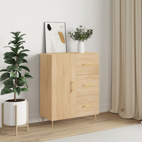 vidaXL Aparador de madera de ingeniería roble Sonoma 69,5x34x90 cm