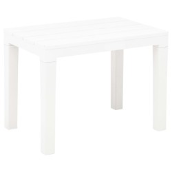 vidaXL Bancos de jardín 2 unidades plástico blanco