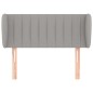 vidaXL Cabecero de tela gris claro 83x23x78/88 cm