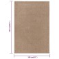 vidaXL Alfombra de pelo corto marrón 160x230 cm vidaXL Alfombra de pelo corto marrón 160x230 cm