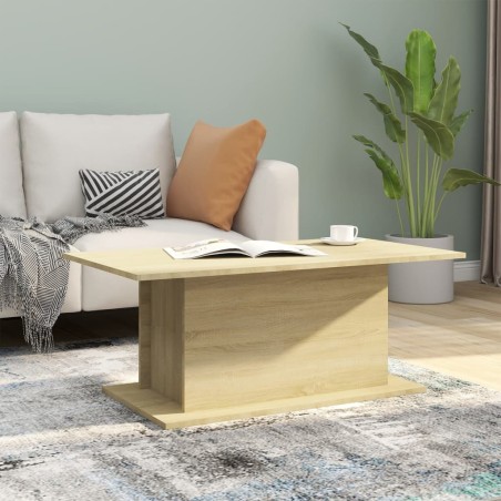 vidaXL Mesa de centro madera de ingeniería roble Sonoma 102x55,5x40 cm