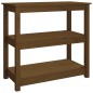 vidaXL Mesa consola de madera maciza de pino marrón miel 80x40x74 cm vidaXL Mesa consola de madera maciza de pino marrón miel 80x40x74 cm