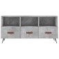 vidaXL Mueble de TV madera de ingeniería gris hormigón 102x36x50 cm