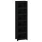 vidaXL Estantería madera maciza de pino negra 50x35x183 cm vidaXL Estantería madera maciza de pino negra 50x35x183 cm