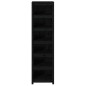 vidaXL Estantería madera maciza de pino negra 50x35x183 cm vidaXL Estantería madera maciza de pino negra 50x35x183 cm