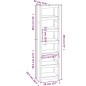 vidaXL Estantería madera maciza de pino negra 50x35x183 cm vidaXL Estantería madera maciza de pino negra 50x35x183 cm